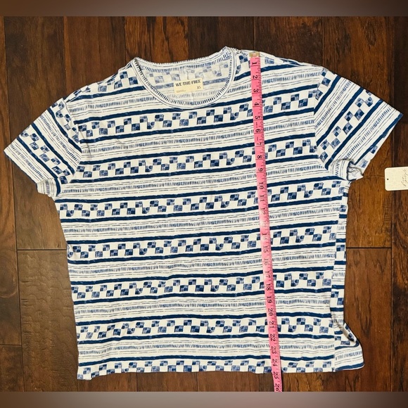 Free People We The Free Nina Printed Tee 100% Cotton Size Small NWT - Picture 8 of 12